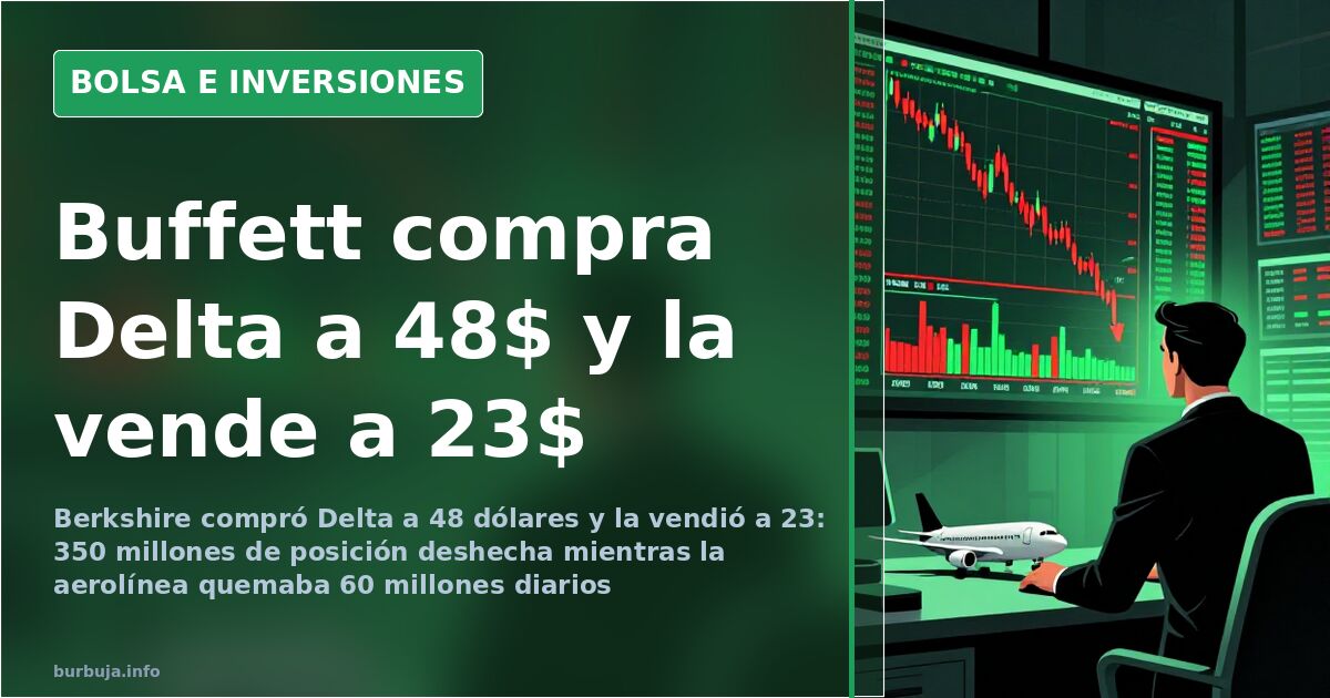Pantalla de terminal bursátil con gráfico de velas en rojo reflejando el desplome de las acciones de aerolíneas