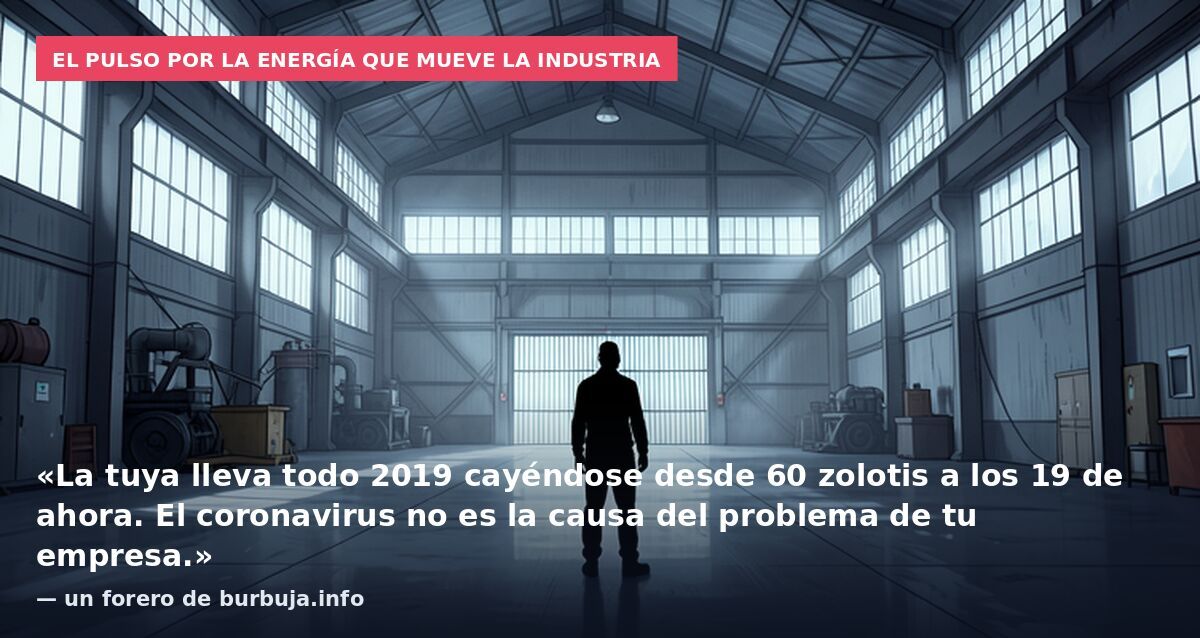 El pulso por la energía que mueve la industria: «La tuya lleva todo 2019 cayéndose desde 60 zolotis a los 19 de ahora. El coronavirus no es la causa del problema de tu empresa.» — un forero de burbuja.info
