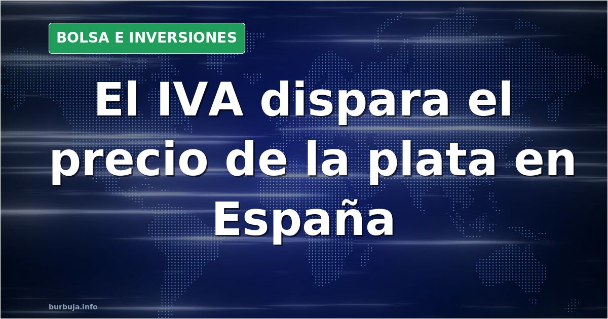 Gráfico de cotización de la plata con monedas de una onza y símbolo de IVA