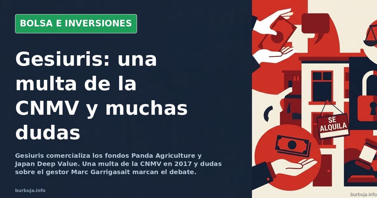 Gesiuris: multa de la CNMV y dudas sobre sus fondos