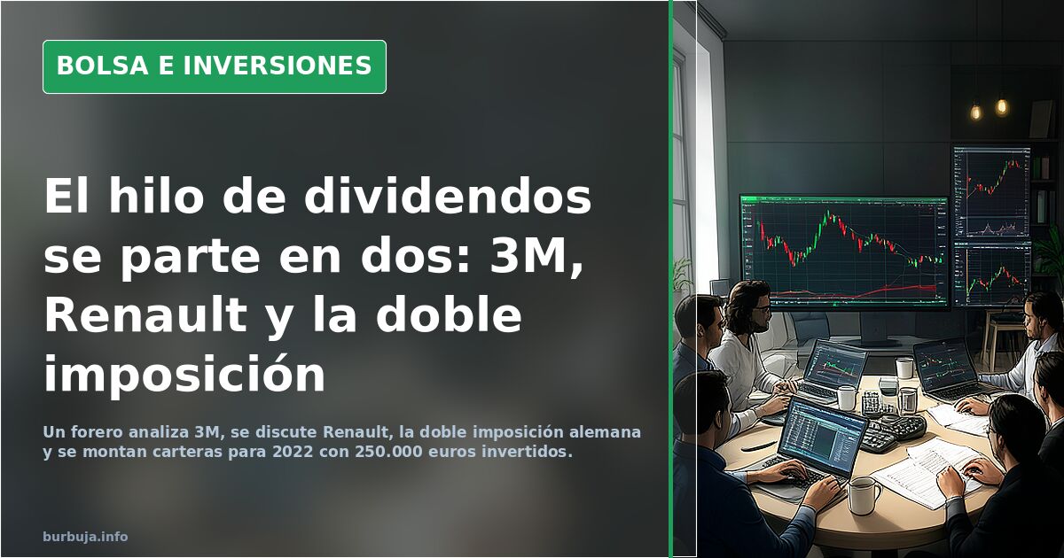 El hilo de dividendos se parte en dos: 3M, Renault y la doble imposición