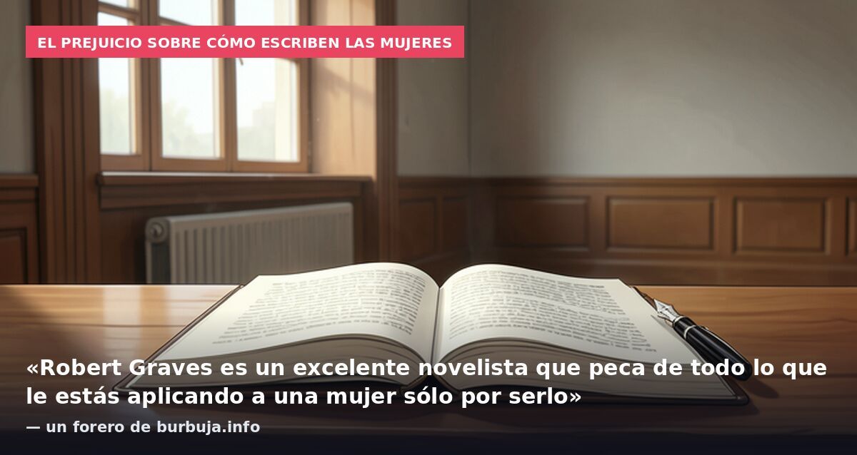 El prejuicio sobre cómo escriben las mujeres: «Robert Graves es un excelente novelista que peca de todo lo que le estás aplicando a una mujer sólo por serlo» — un forero de burbuja.info