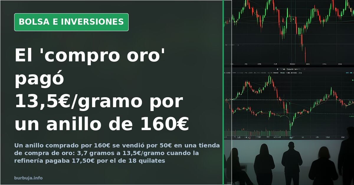 Selling used gold: 50 euros offered for a 160-euro ring amid gold rush