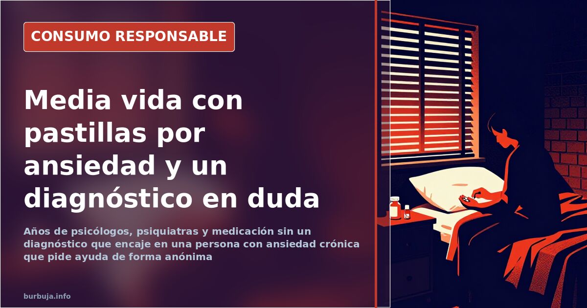 Persona escribiendo en el móvil para pedir ayuda anónima por ansiedad crónica y un diagnóstico en duda