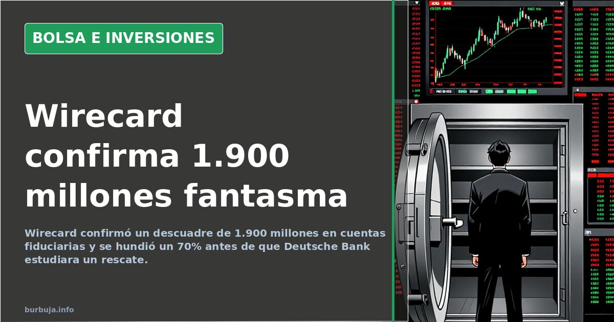 Wirecard: 1.900 millones fantasma y caída del 70% en el DAX