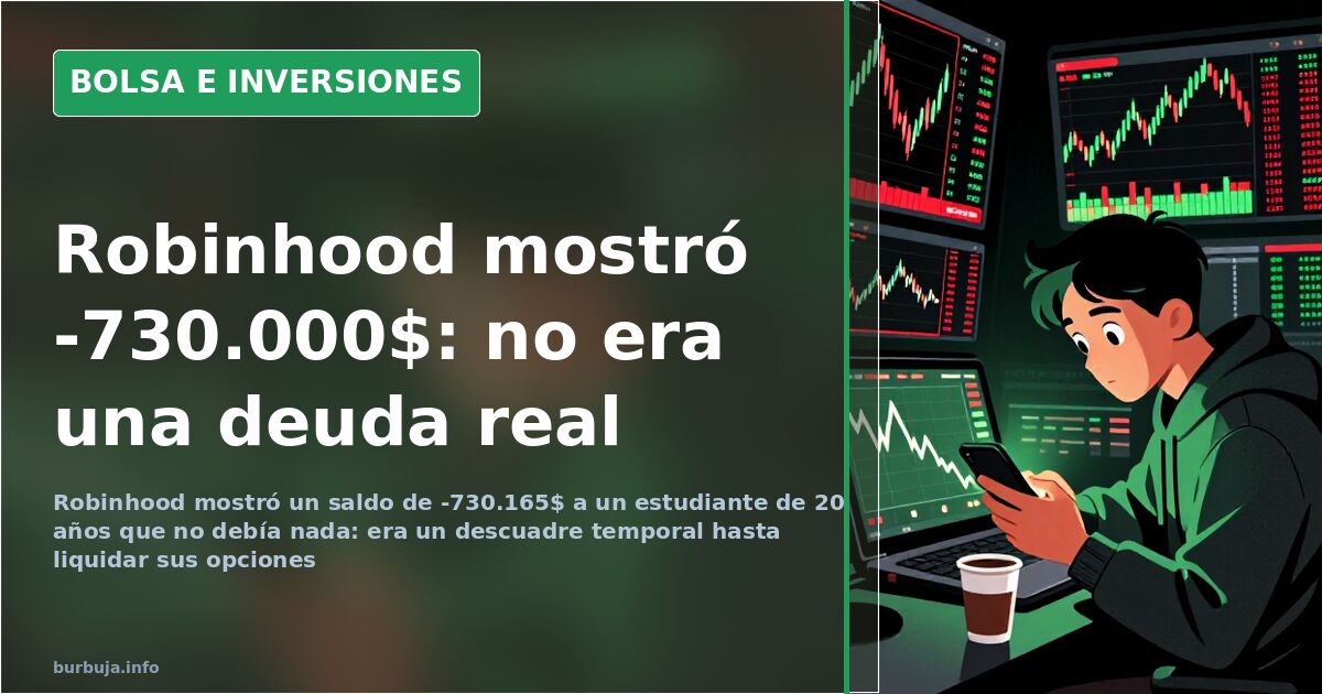 El saldo falso de -730.000$ en Robinhood que costó una vida