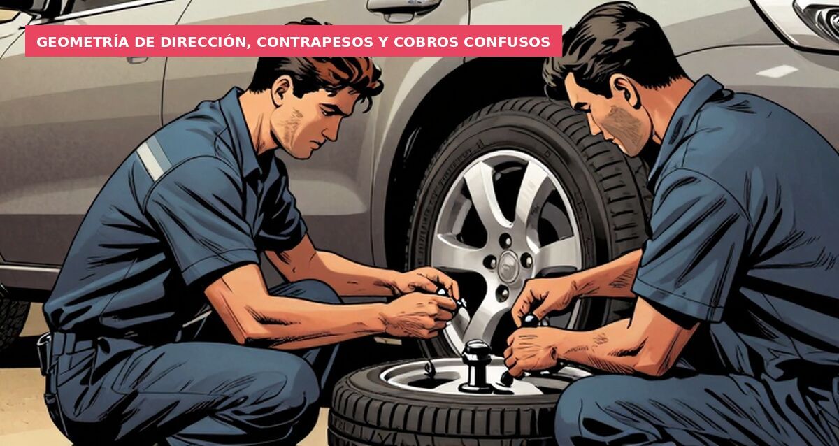 Geometría de dirección, contrapesos y cobros confusos