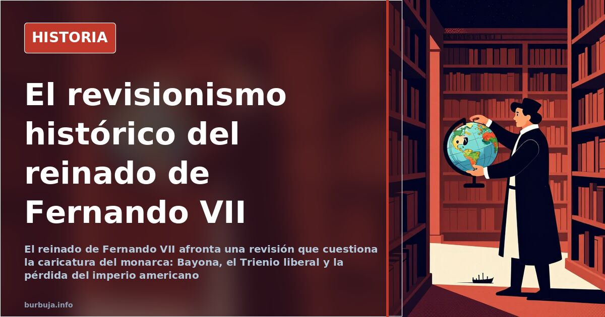 Retrato histórico de Fernando VII como rey de España en el siglo XIX