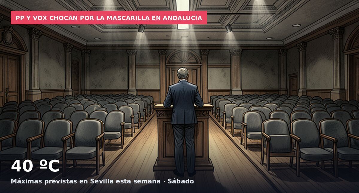PP y Vox chocan por la mascarilla en Andalucía: 40 ºC Máximas previstas en Sevilla esta semana · Sábado