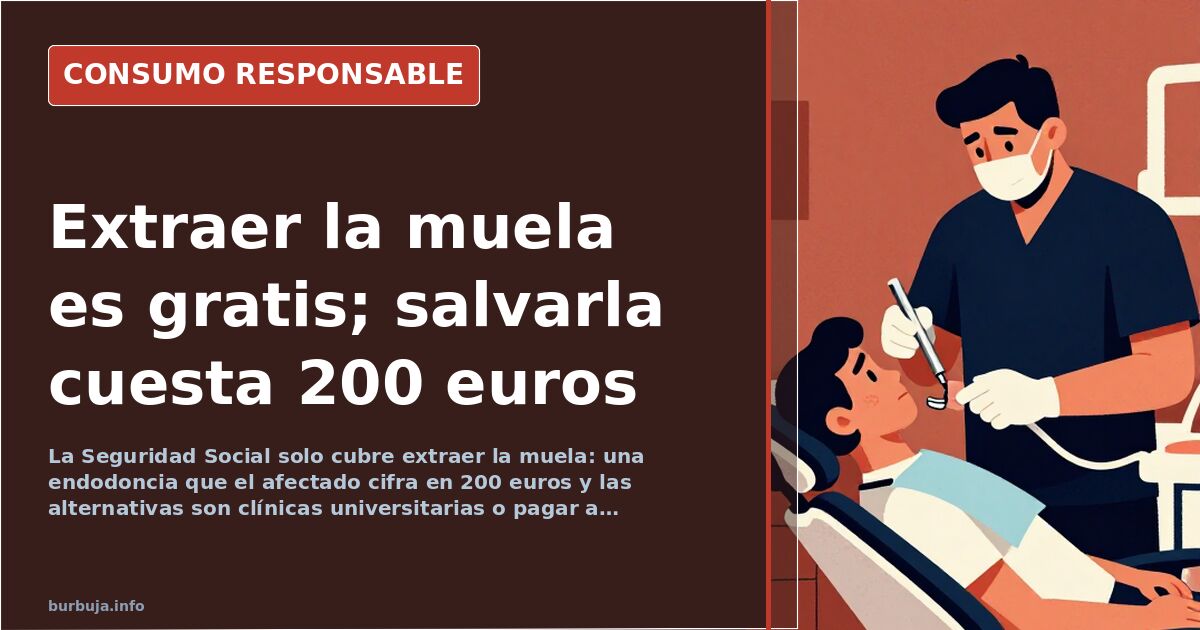 Seguridad Social: extracciones sí, endodoncia de 200€ no