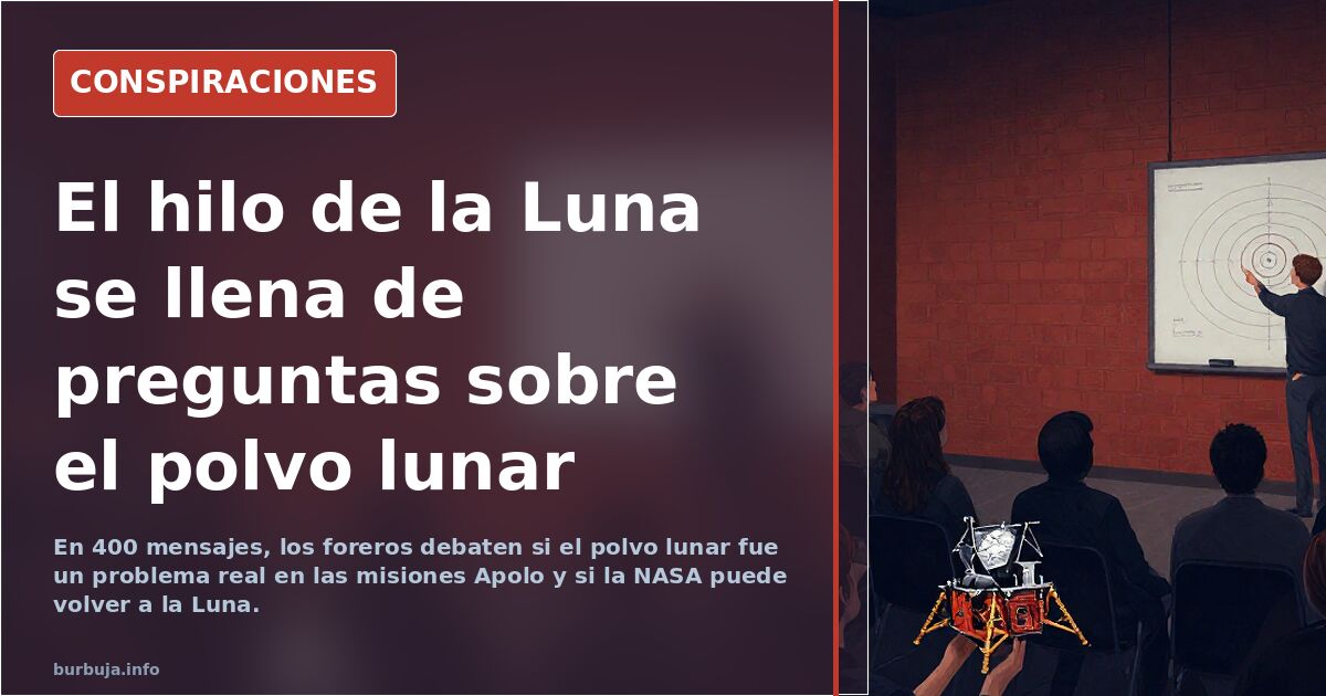 El hilo de la Luna se llena de preguntas sobre el polvo lunar