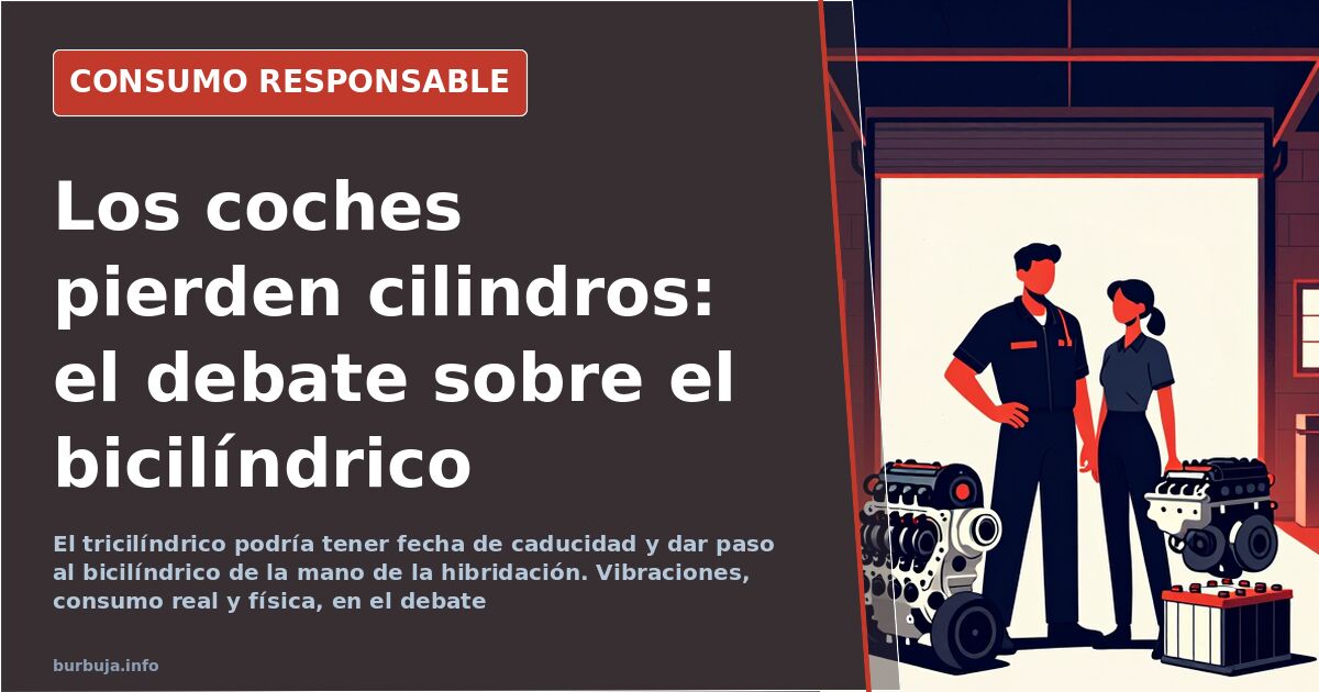Motor tricilíndrico de un utilitario moderno con el vano abierto, ejemplo del downsizing que, según el debate, llevaría a los
