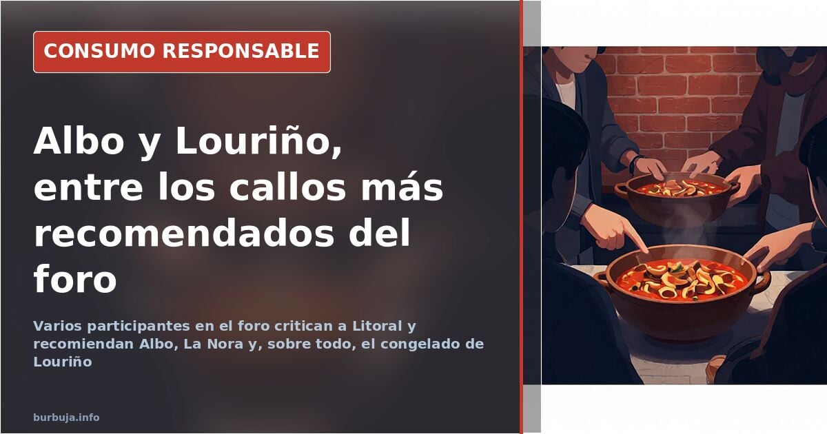 Latas de callos envasados y callos congelados de distintas marcas en un supermercado