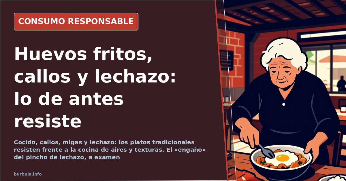 Del cocido de la abuela al «fraude» del pincho de lechazo