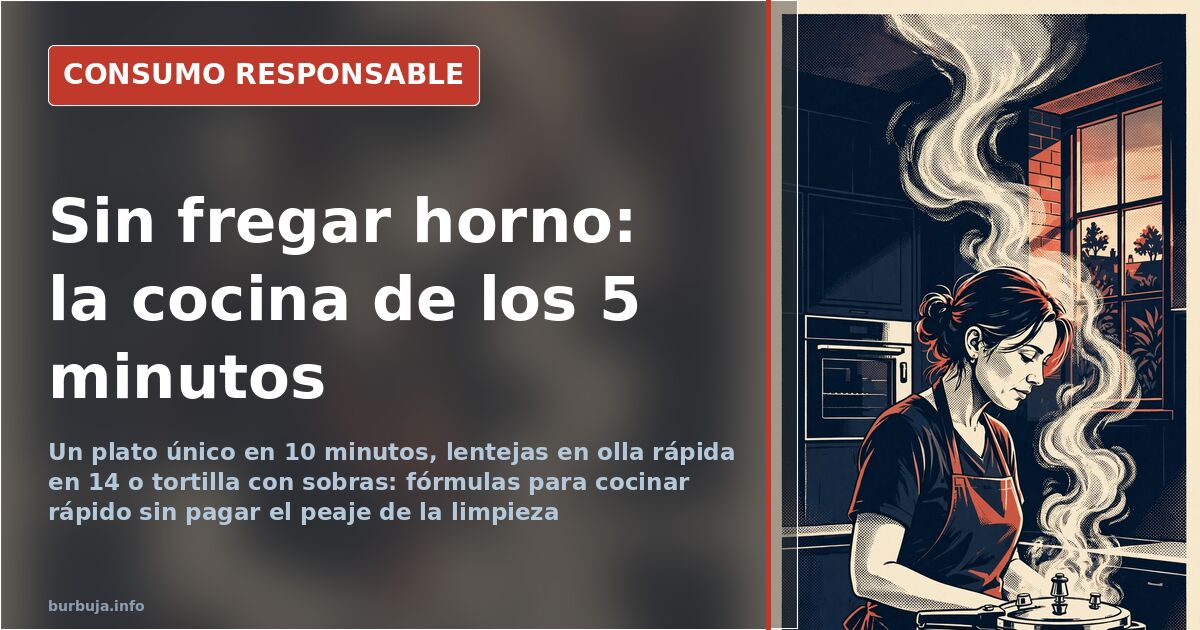 Ingredientes de platos rápidos sobre una encimera: huevos, garbanzos de tarro, atún en lata y arroz congelado