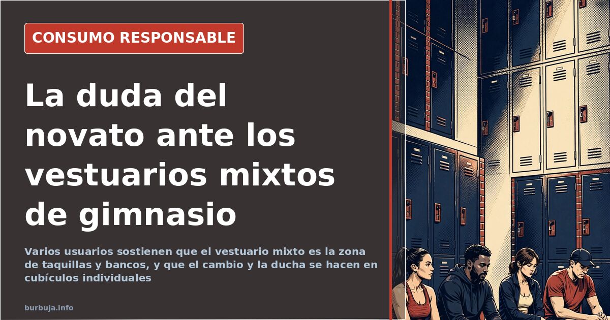 Zona de taquillas y bancos de un vestuario de gimnasio