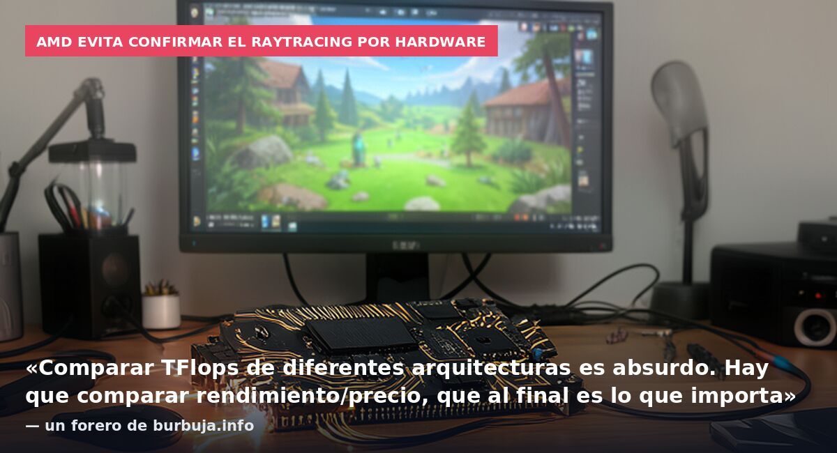 AMD evita confirmar el raytracing por hardware: «Comparar TFlops de diferentes arquitecturas es absurdo. Hay que comparar rendimiento/precio, que al final es lo que importa» — un forero de burbuja.info