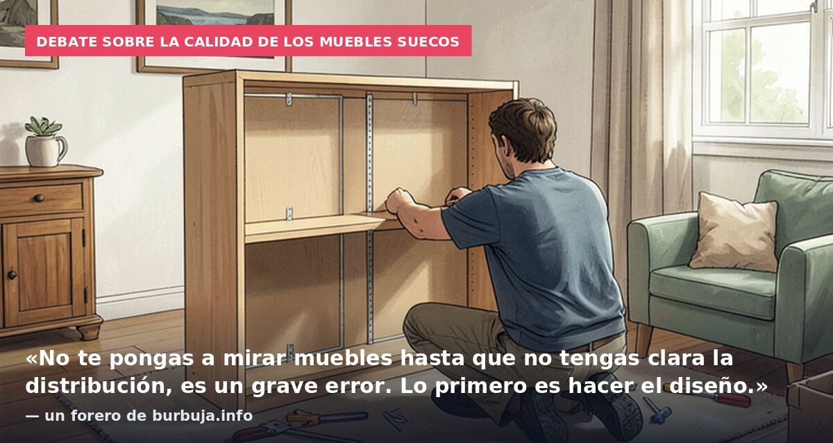 Debate sobre la calidad de los muebles suecos: «No te pongas a mirar muebles hasta que no tengas clara la distribución, es un grave error. Lo primero es hacer el diseño.» — un forero de burbuja.info