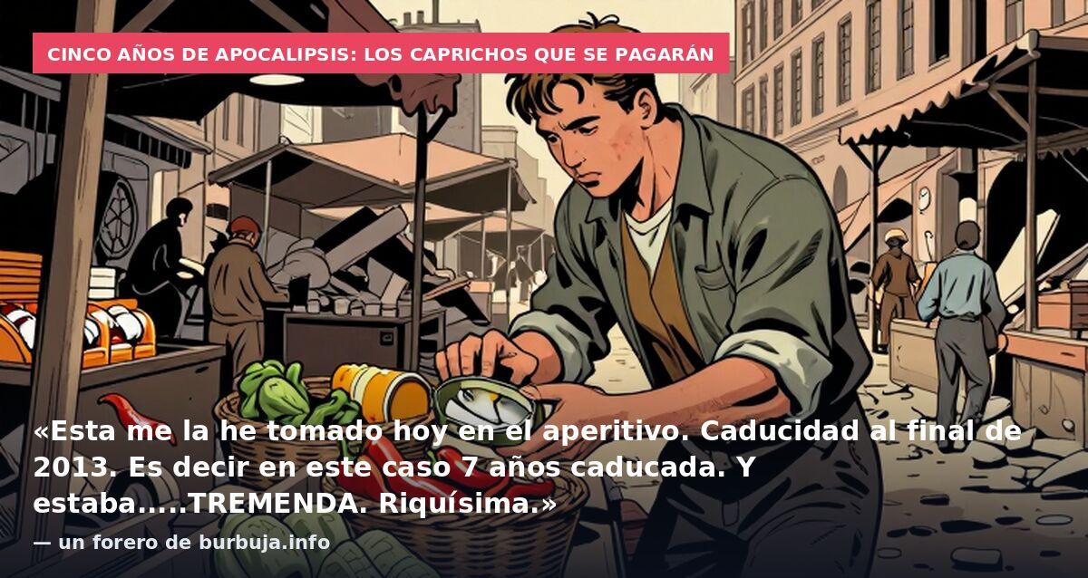 Cinco años de apocalipsis: los caprichos que se pagarán: «Esta me la he tomado hoy en el aperitivo. Caducidad al final de 2013. Es decir en este caso 7 años caducada. Y estaba.....TREMENDA. Riquísima.» — un forero de burbuja.info