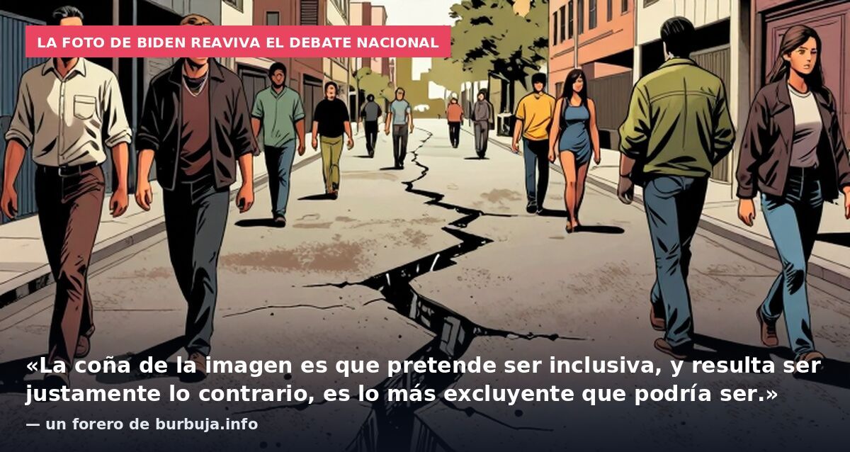 La foto de Biden reaviva el debate nacional: «La coña de la imagen es que pretende ser inclusiva, y resulta ser justamente lo contrario, es lo más excluyente que podría ser.» — un forero de burbuja.info