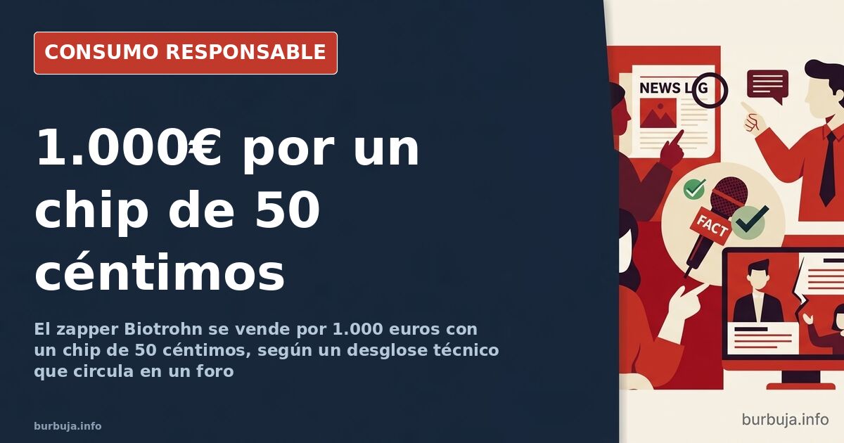 Aparato electrónico zapper Biotrohn con carcasa y circuito integrado LM555 visible en su interior