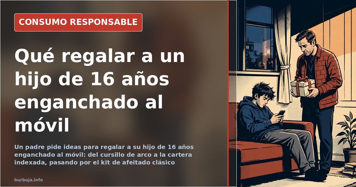 Regalo para un chico de 16 años: caja con kit de iniciación, cascos y libro de programación sobre una mesa