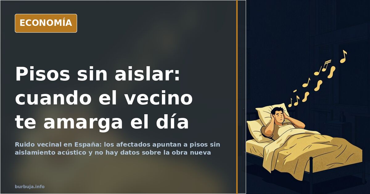 Fachada de bloque de pisos antiguos con persianas bajadas, imagen del ruido vecinal y la falta de insonorización acústica