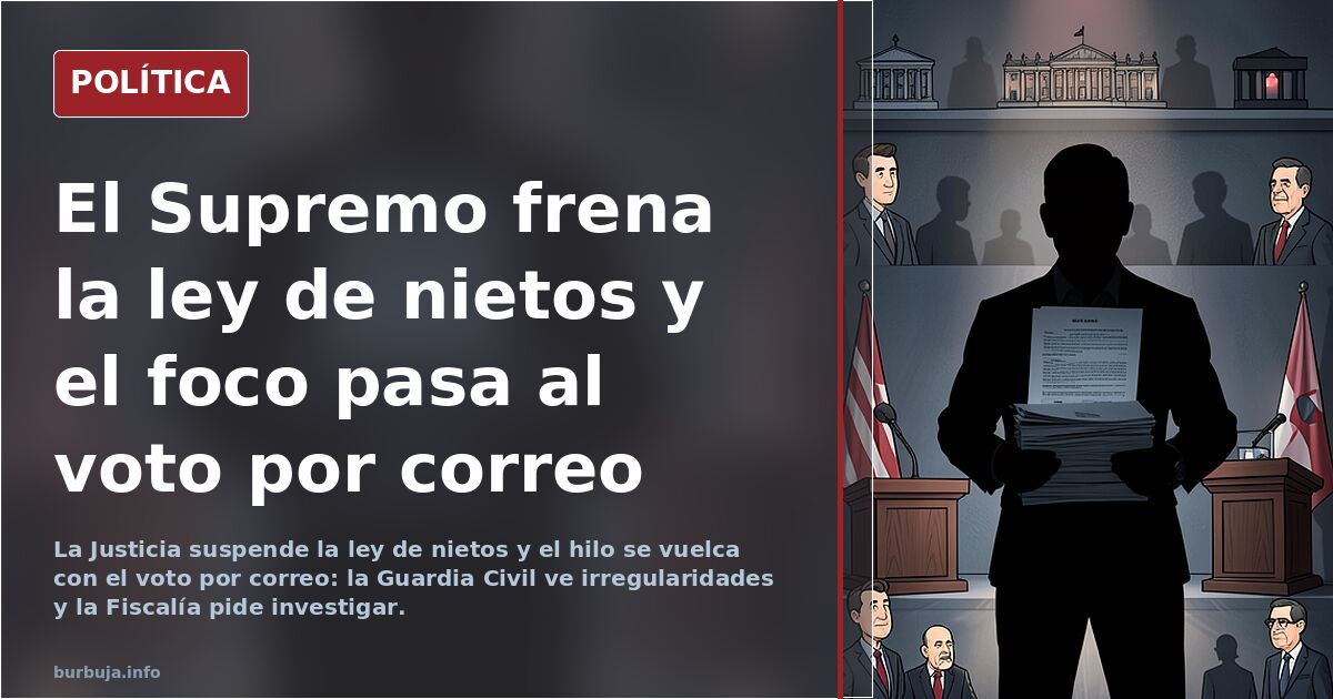 El Supremo frena la ley de nietos y el foco pasa al voto por correo