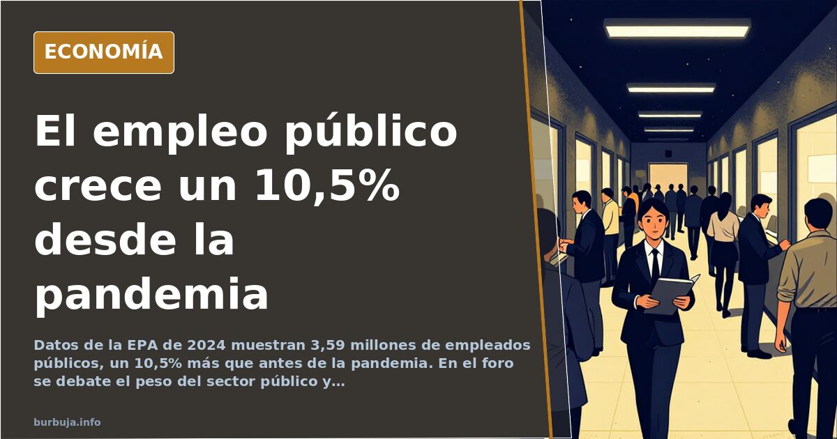 Ilustración editorial de una balanza inclinada con un camarero y un empleado público, con el Congreso de los Diputados al fon