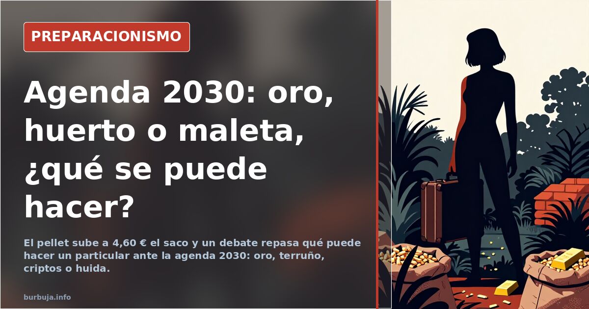 Cómo sobrevivir a la agenda 2030 vista desde la preparación individual con oro, criptomonedas y huerto rural