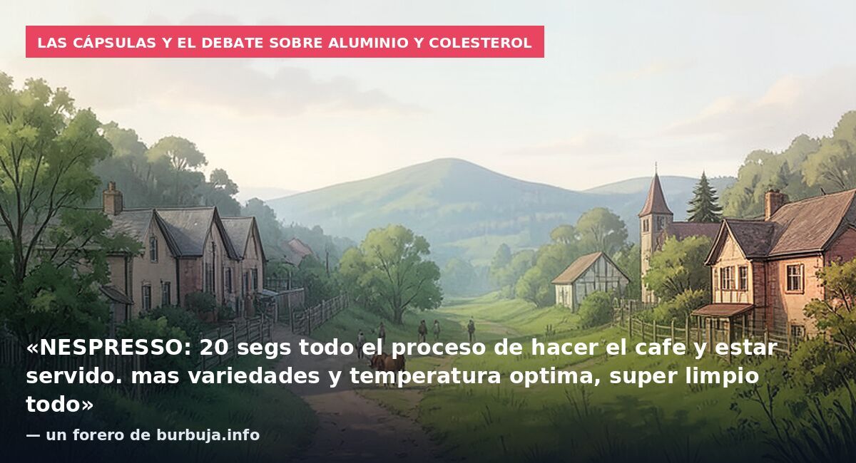 Las cápsulas y el debate sobre aluminio y colesterol: «NESPRESSO: 20 segs todo el proceso de hacer el cafe y estar servido. mas variedades y temperatura optima, super limpio todo» — un forero de burbuja.info