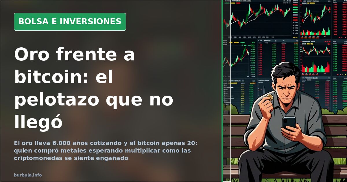 Oro o bitcoin: la decepción de quien esperaba un pelotazo