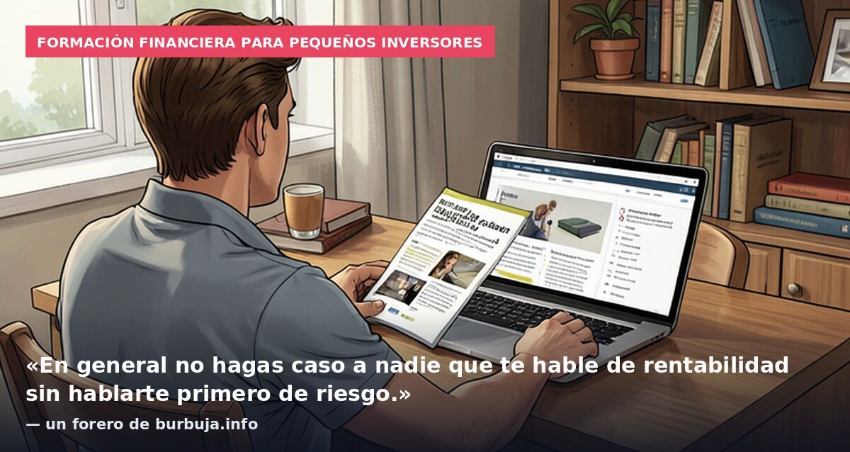 Formación financiera para pequeños inversores: «En general no hagas caso a nadie que te hable de rentabilidad sin hablarte primero de riesgo.» — un forero de burbuja.info