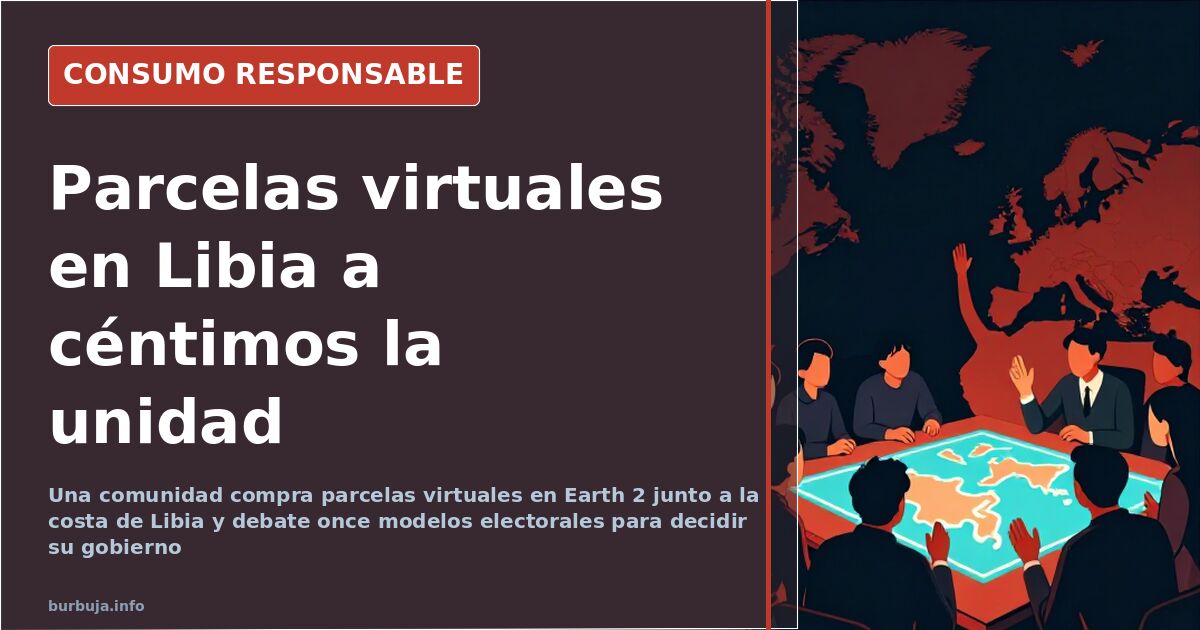 Villa Burbuja: parcelas virtuales en Libia y pulso electoral