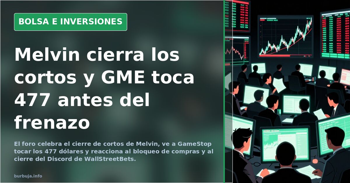Melvin cierra los cortos y GME toca 477 antes del frenazo