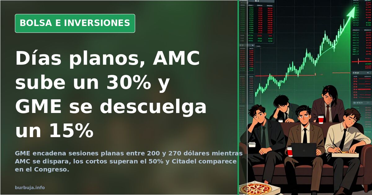 Días planos, AMC sube un 30% y GME se descuelga un 15%