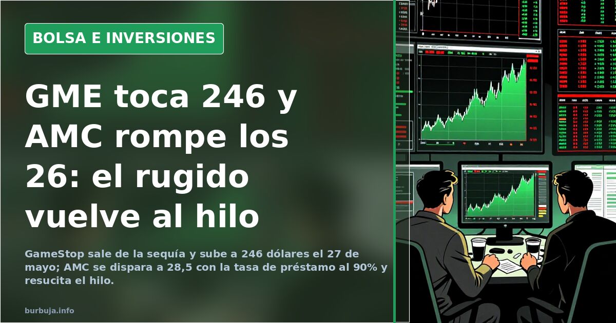 GME toca 246 y AMC rompe los 26: el rugido vuelve al hilo