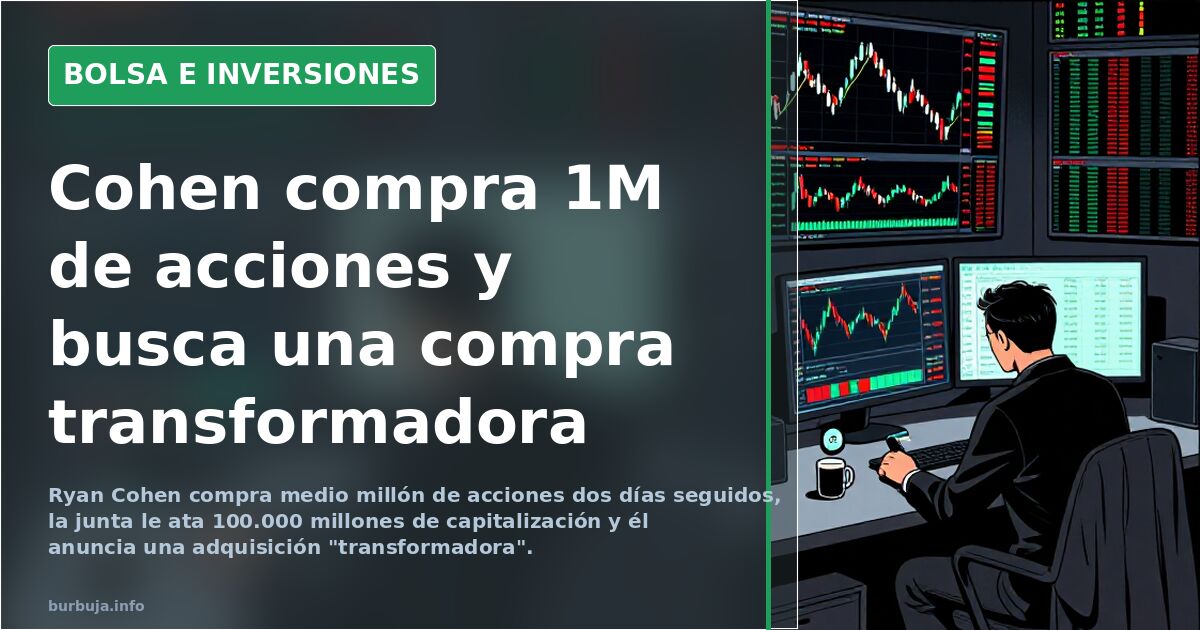 Cohen compra 1M de acciones y busca una compra transformadora