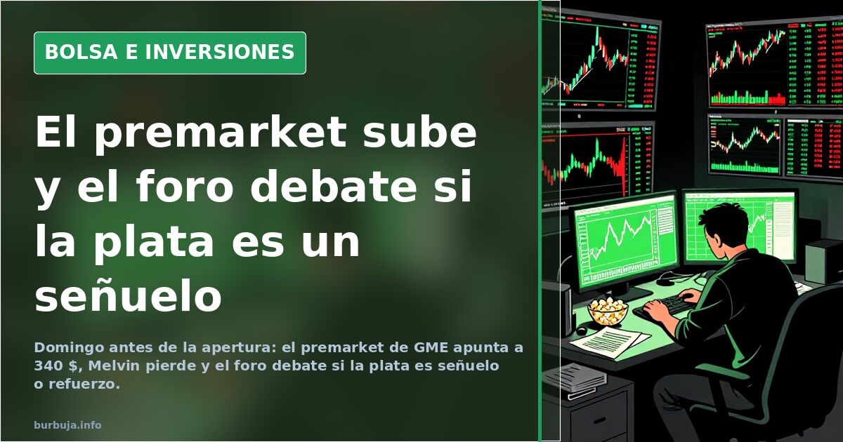 El premarket sube y el foro debate si la plata es un señuelo