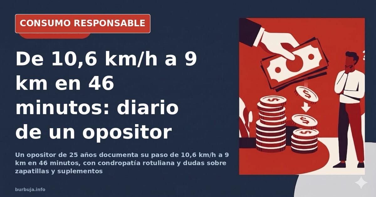Corredor consultando un reloj deportivo durante un entrenamiento de carrera continua en asfalto