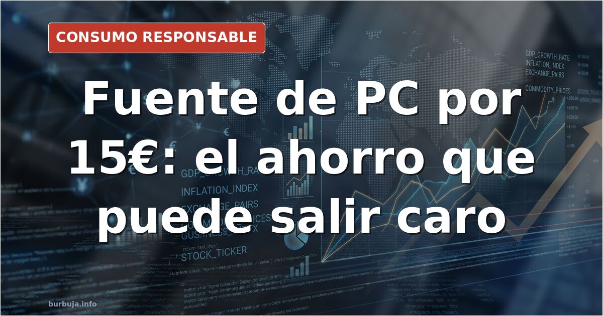 Fuente de alimentación ATX abierta mostrando condensadores y ventilador, componente clave al comprar una fuente de alimentaci