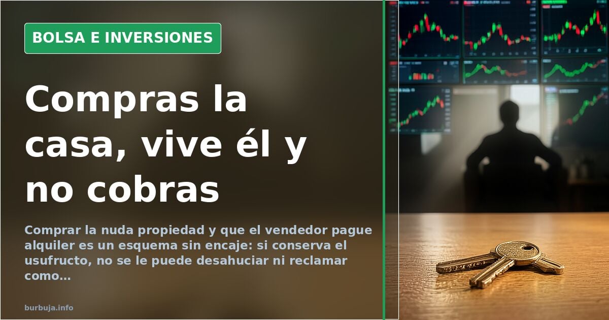 Gráfico de velas japonesas en terminal financiera con fondo oscuro, ilustrando el riesgo de invertir en nuda propiedad