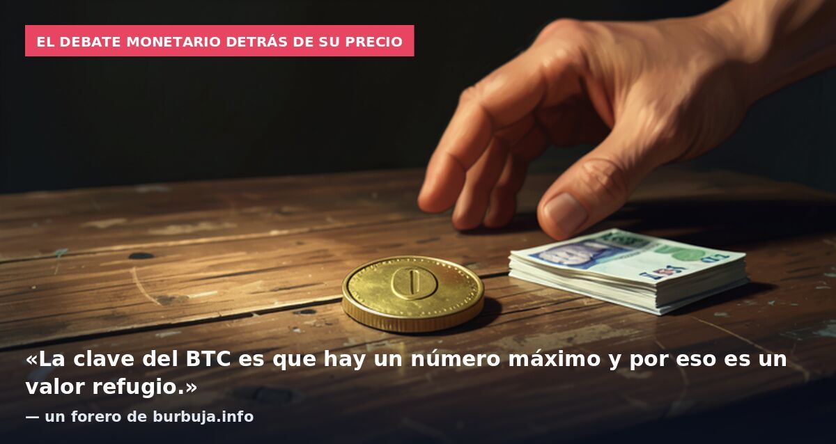 El debate monetario detrás de su precio: «La clave del BTC es que hay un número máximo y por eso es un valor refugio.» — un forero de burbuja.info