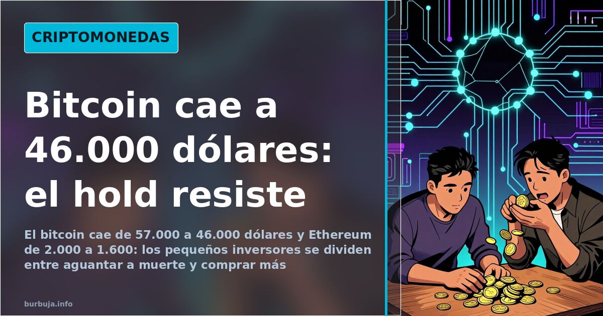 Bitcoin cae de 57.000 a 46.000 dólares: los pequeños aguantan