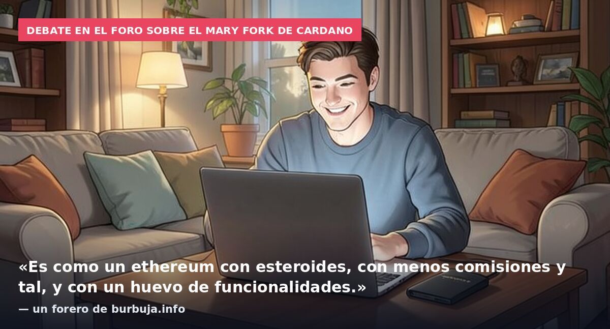 Debate en el foro sobre el Mary fork de Cardano: «Es como un ethereum con esteroides, con menos comisiones y tal, y con un huevo de funcionalidades.» — un forero de burbuja.info