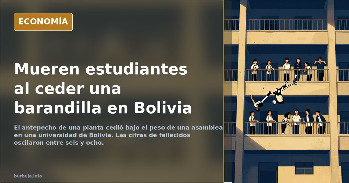 Mueren varios estudiantes al colapsar una barandilla en Bolivia