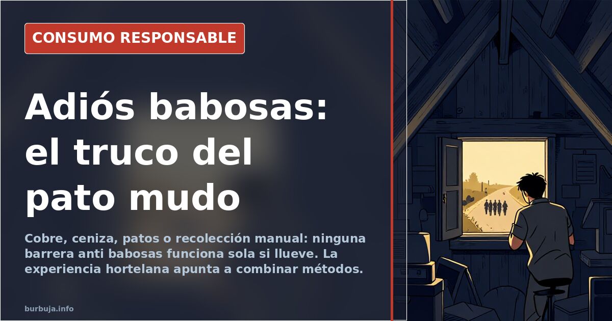 Barreras anti babosas: del cobre al pato mudo