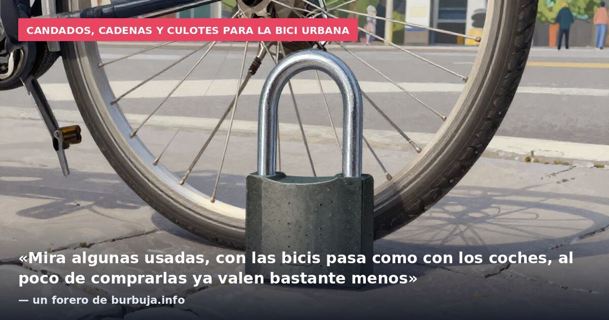 Candados, cadenas y culotes para la bici urbana: «Mira algunas usadas, con las bicis pasa como con los coches, al poco de comprarlas ya valen bastante menos» — un forero de burbuja.info