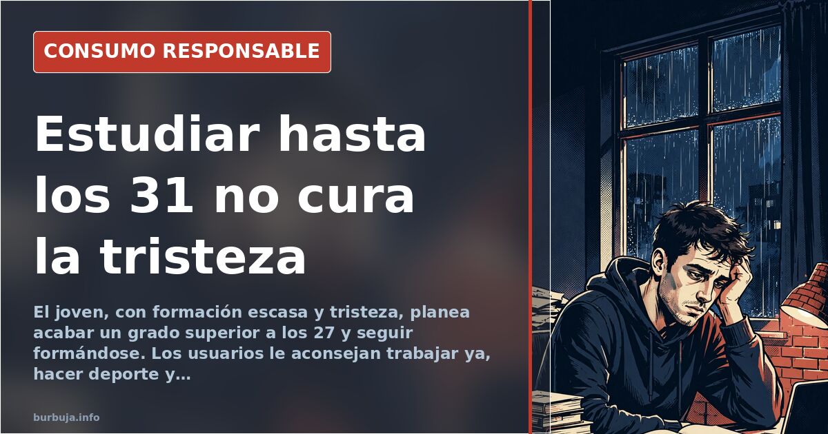 Joven estudiando frente a un ordenador con apuntes y calculadora, reflejo de un plan de estudios que se alarga hasta los 31 a