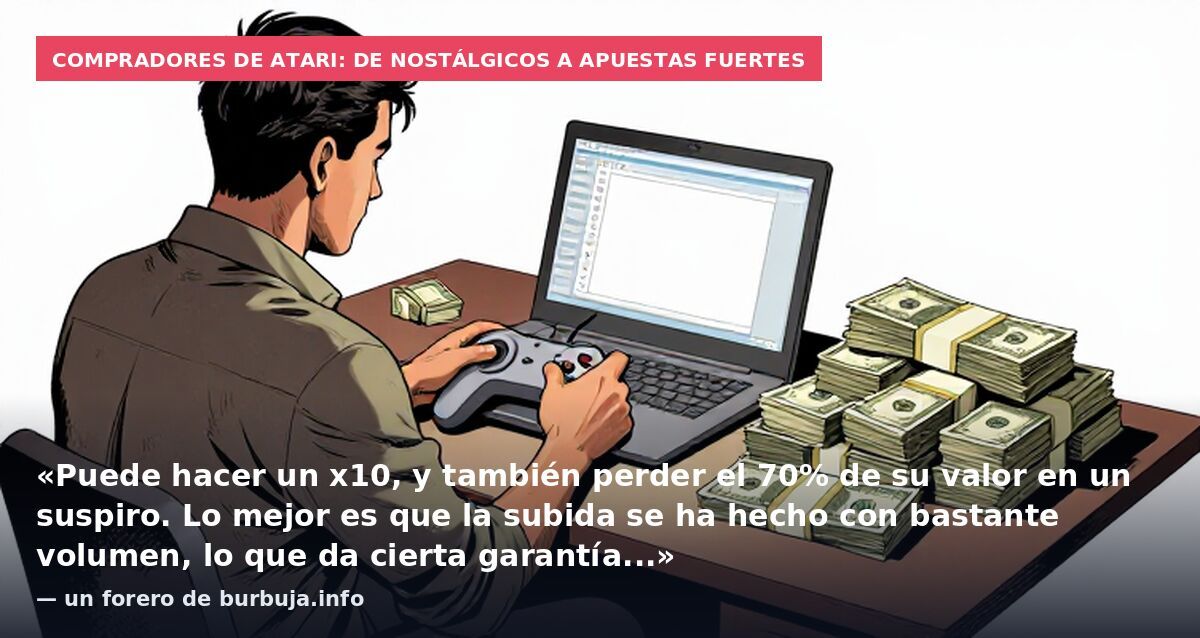 Compradores de Atari: de nostálgicos a apuestas fuertes: «Puede hacer un x10, y también perder el 70% de su valor en un suspiro. Lo mejor es que la subida se ha hecho con bastante volumen, lo que da cierta garantía...» — un forero de burbuja.info